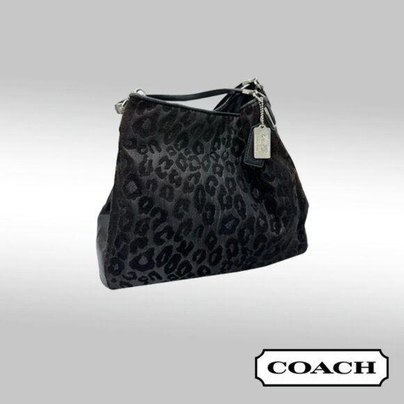 Coach Madison Chenille Ocelot Phoebe Shoulder Bag - Picture 1 of 15
